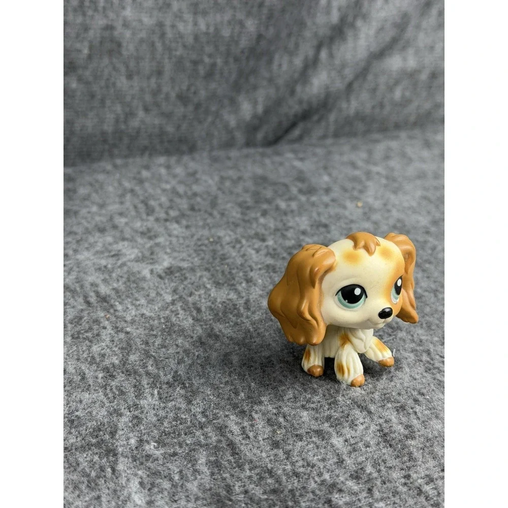 Hasbro Littlest Pet Shop Beige Cocker Spaniel Dog #344 Figure 2006 LPS